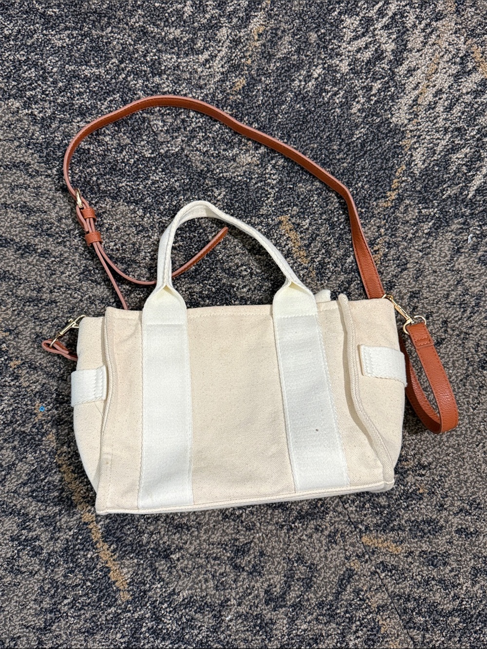 Canvas Tote Crossbody Bag